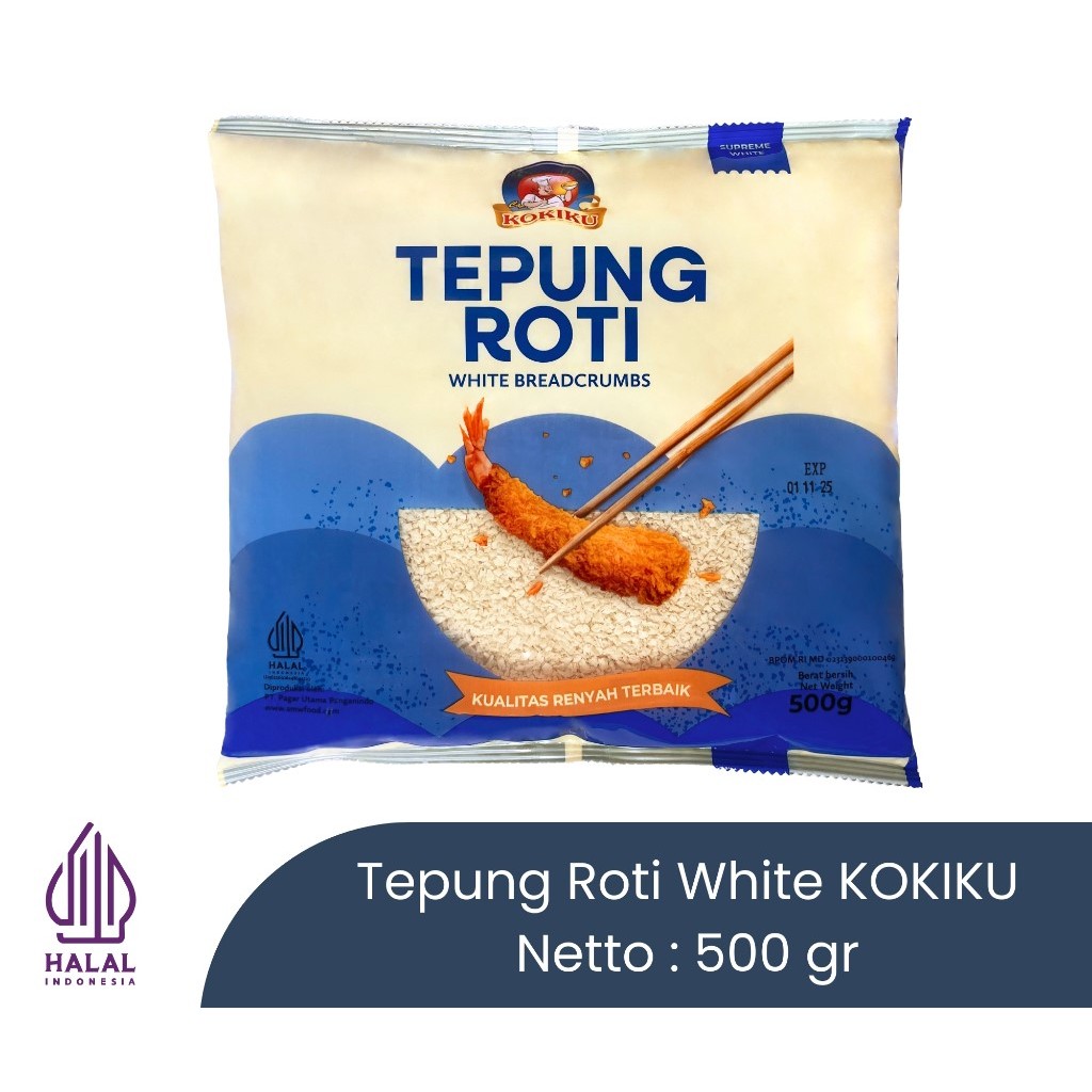 

Kokiku Tepung Roti (500gr)/Mix Bread Crumbs/White Bread Crumbs