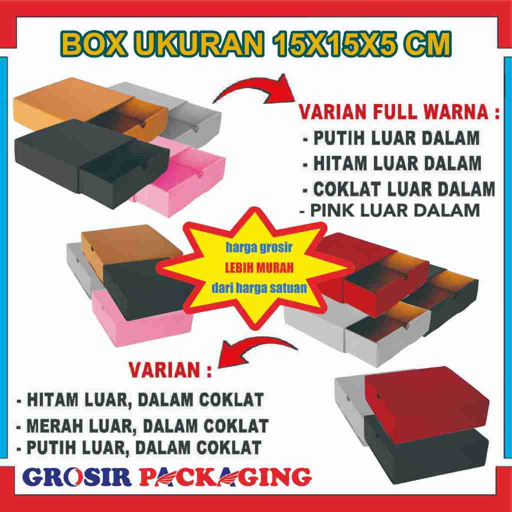 

Box 15x15x5 cm / Box Slide (Sledding) / Kardus Polos