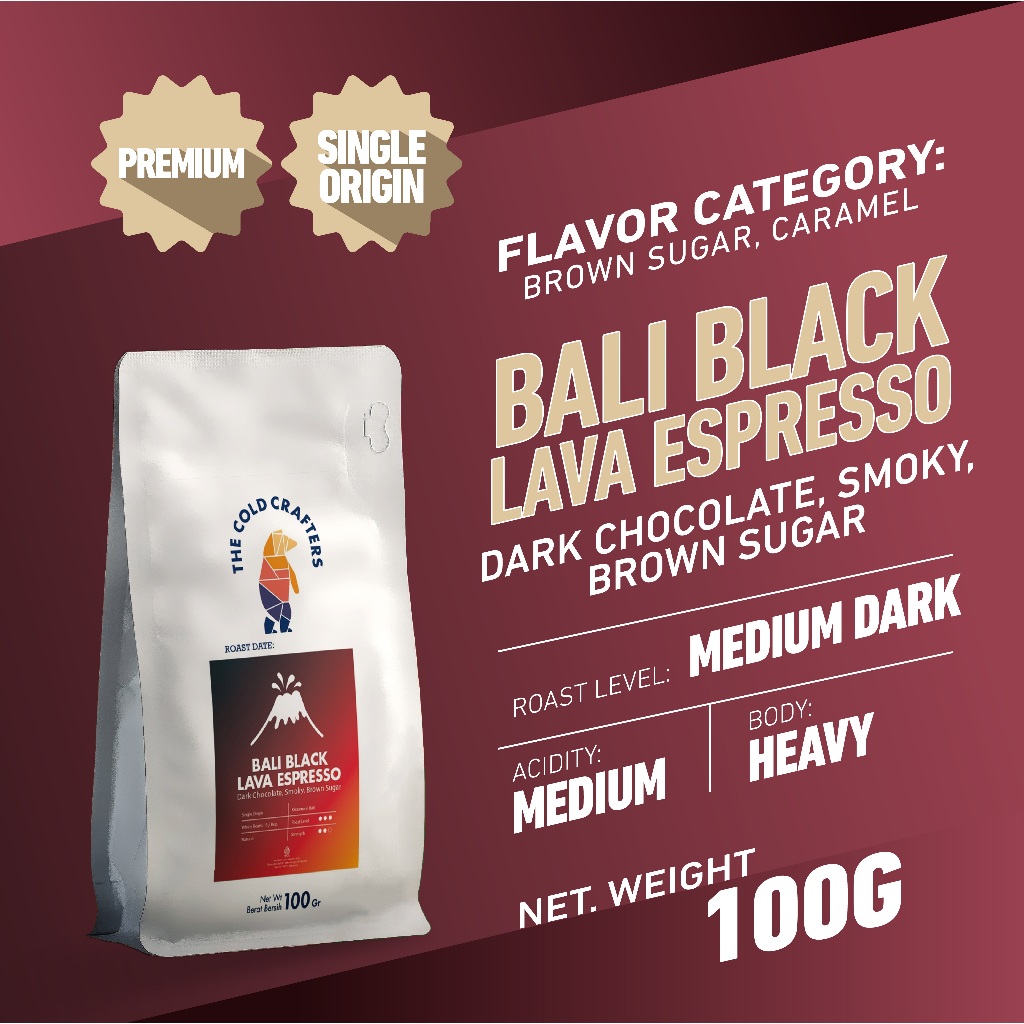 

Bali Black Lava Espresso Grade 1 Roasted Beans 100 gram