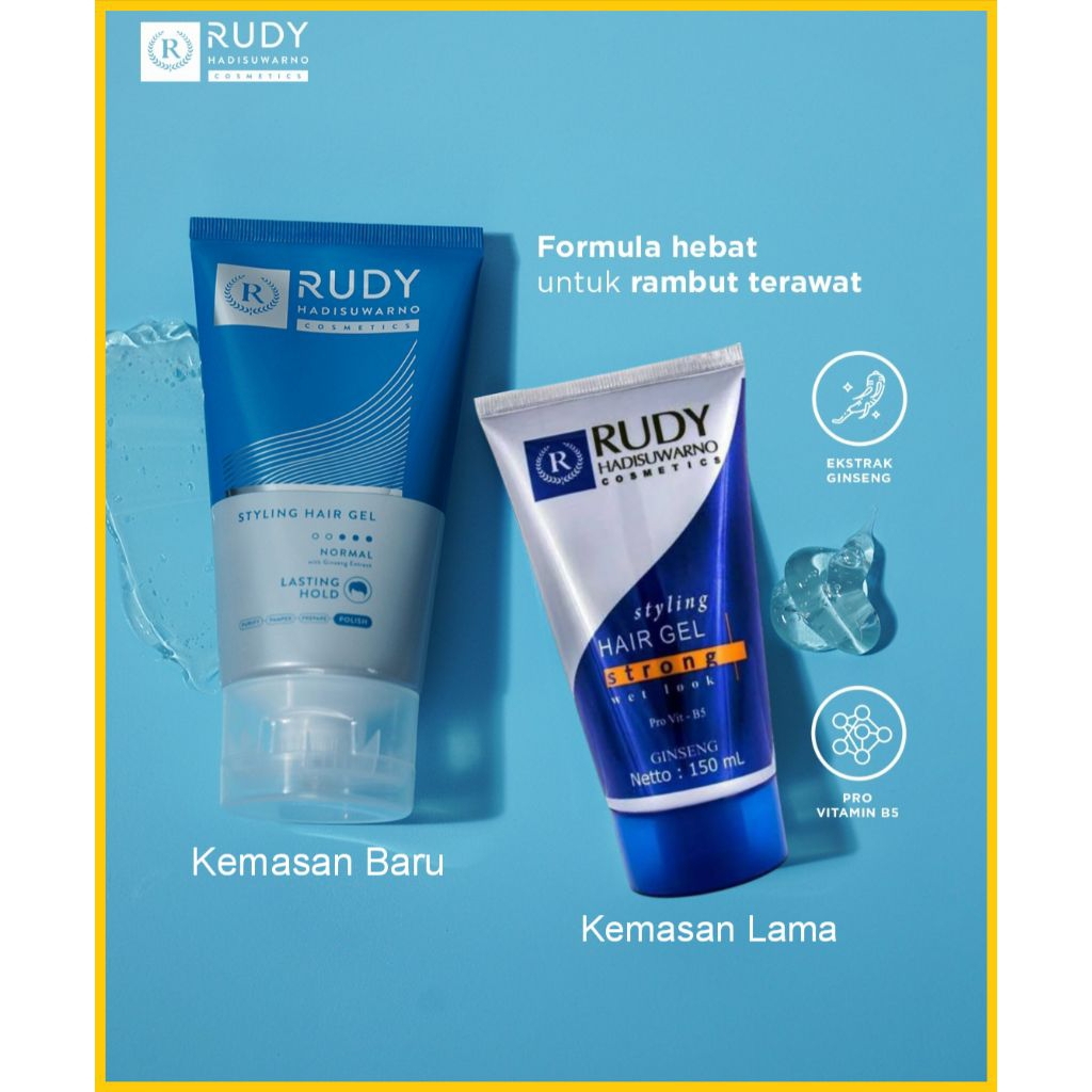 RUDY HADISUWARNO Hair Styling Gel 150 ML | Minyak Rambut Gel Rudy Hadisuwarno Kemasan Lama