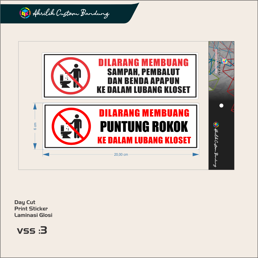 

STICKER PACK DILARANG BUANG SAMPAH PEMBALUT DAN PUNTUNG ROKOK V.3