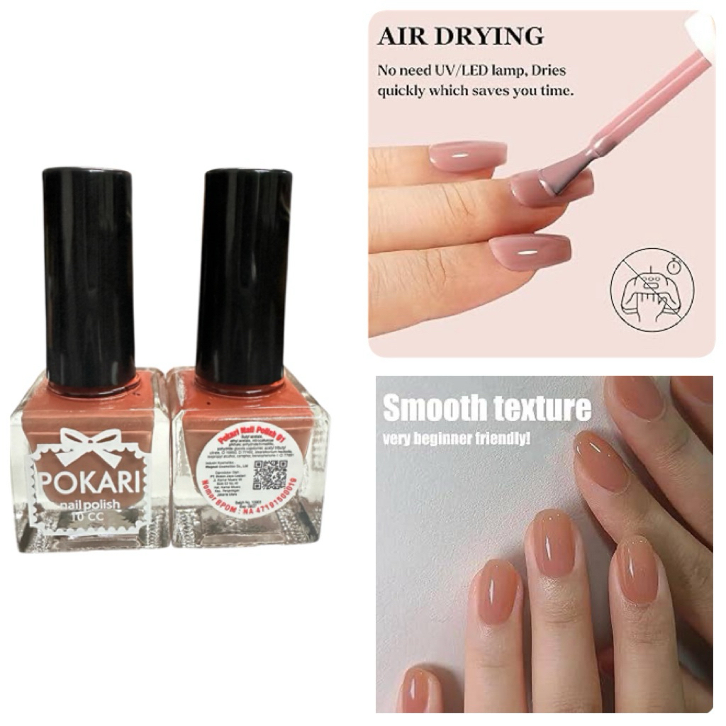 Kutek/Nail polish  /Cat Kuku  Hala bpom  10ml NUDE COKLAT MUDA WARNA KULIT