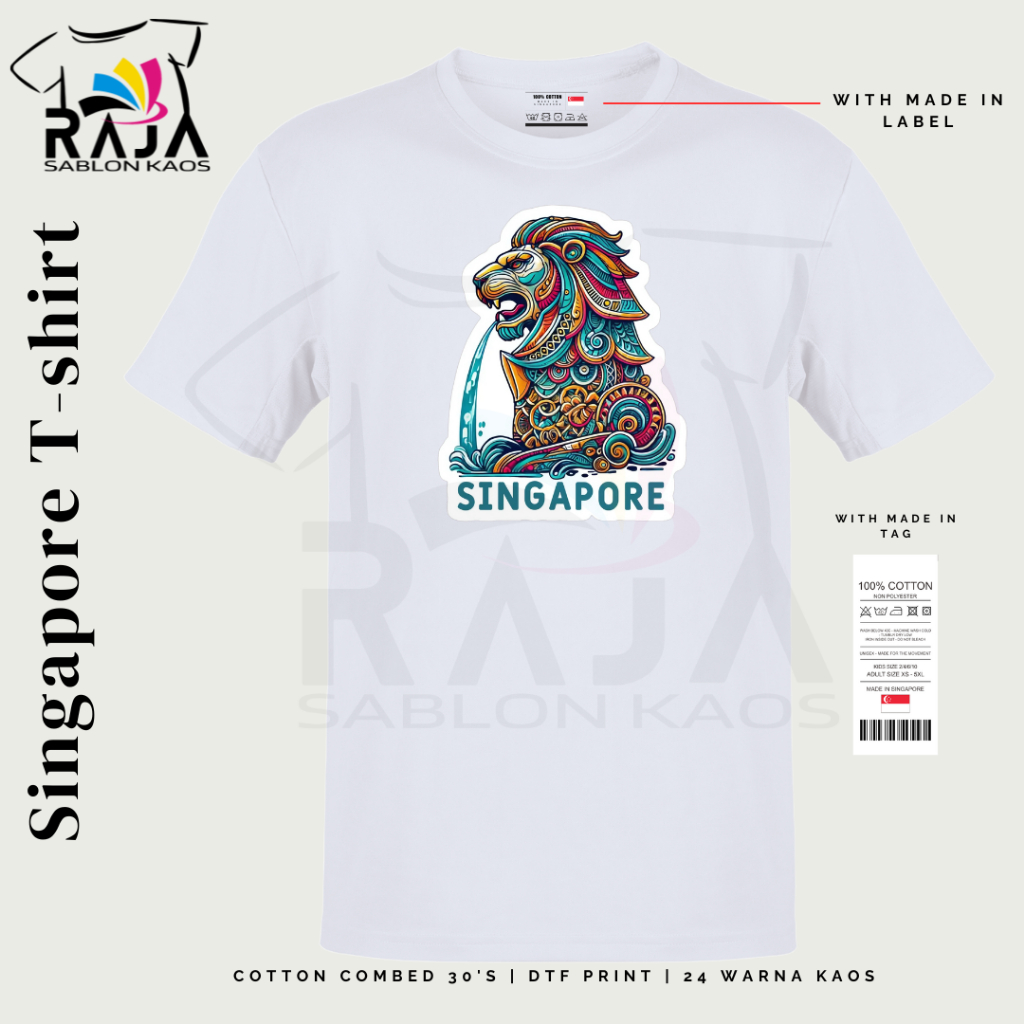 Baju Souvenir Negara Singapore  Kaos Oleh-oleh Negara Singapore Type 9