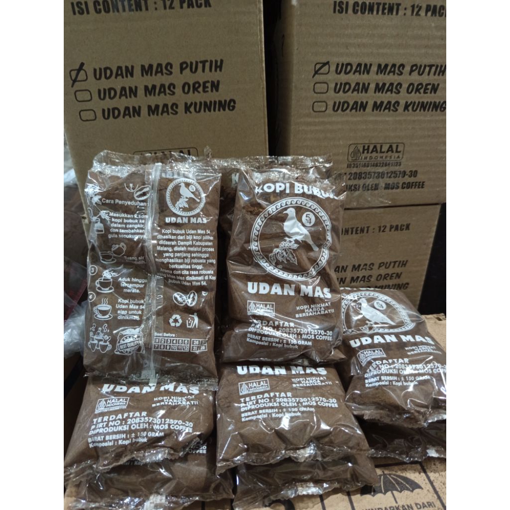 

KOPI BUBUKAN CAP KUTUT UDAN MAS PUTIH KEMASAN SASET ± 150 GRAM SOLUSI NGOPI MURAH TIDAK MENGURAS KANTONG