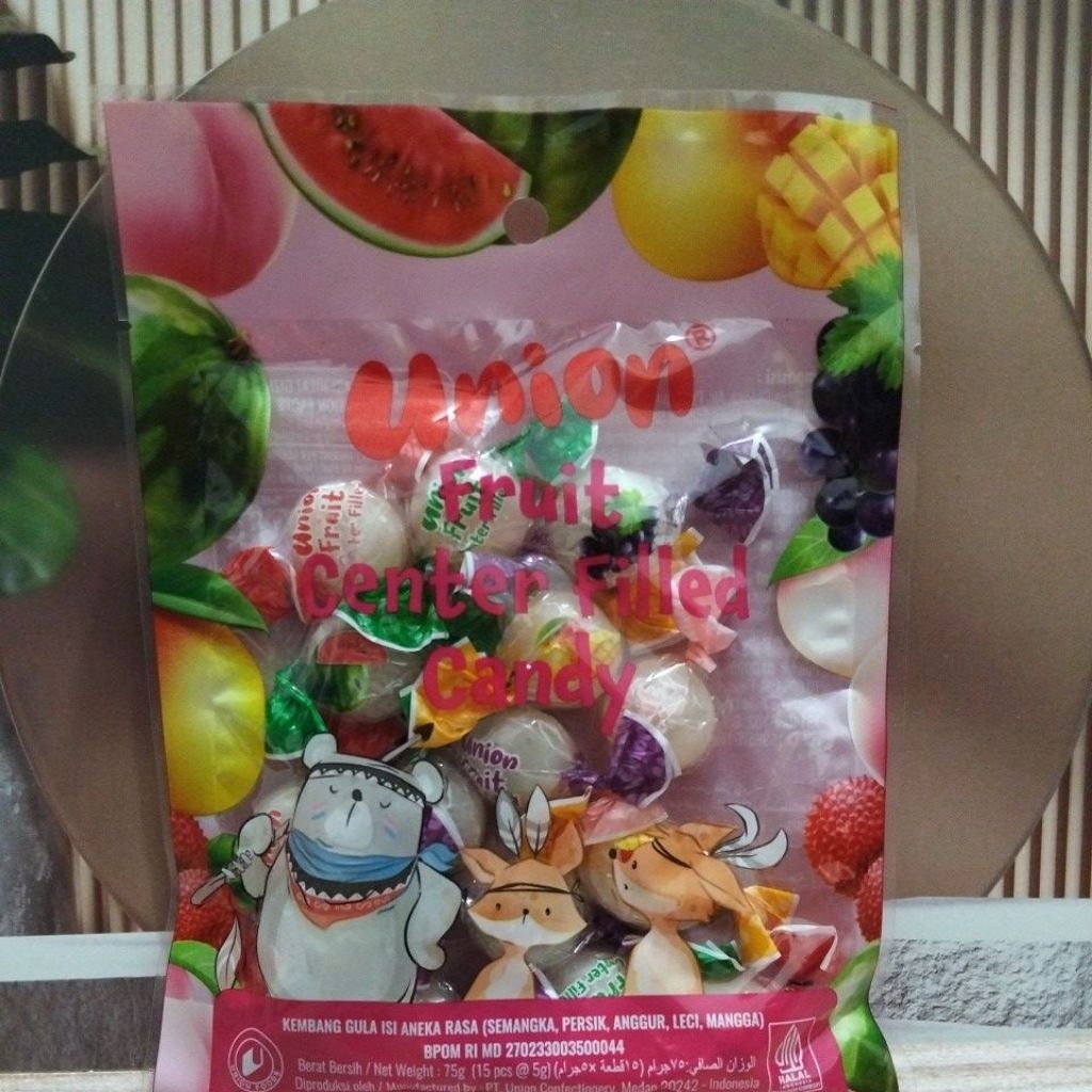 

Permen Union Fruit Center Filled Candy isi 15 pcs