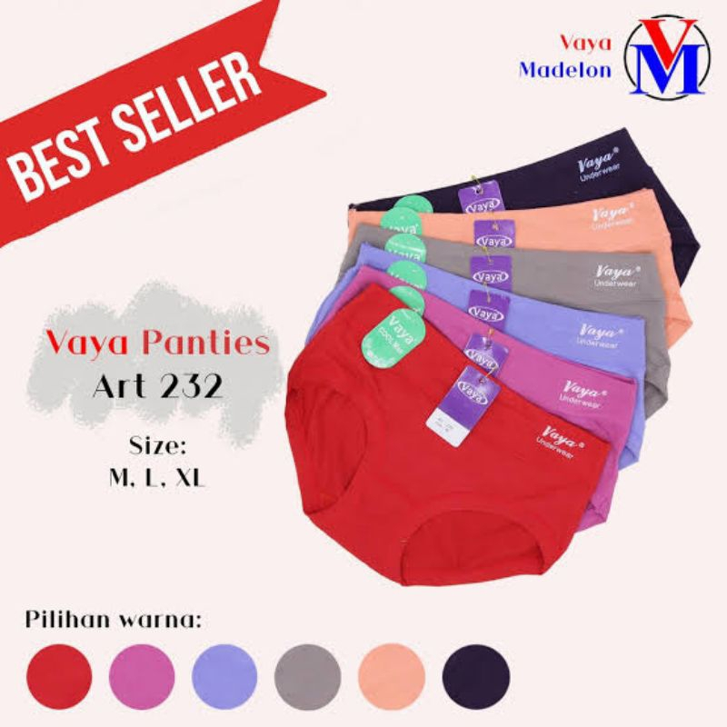 vaya 232 Grosir Celana dalam wanita vaya 232 / Celana dalam wanita vaya midi M-jumbo