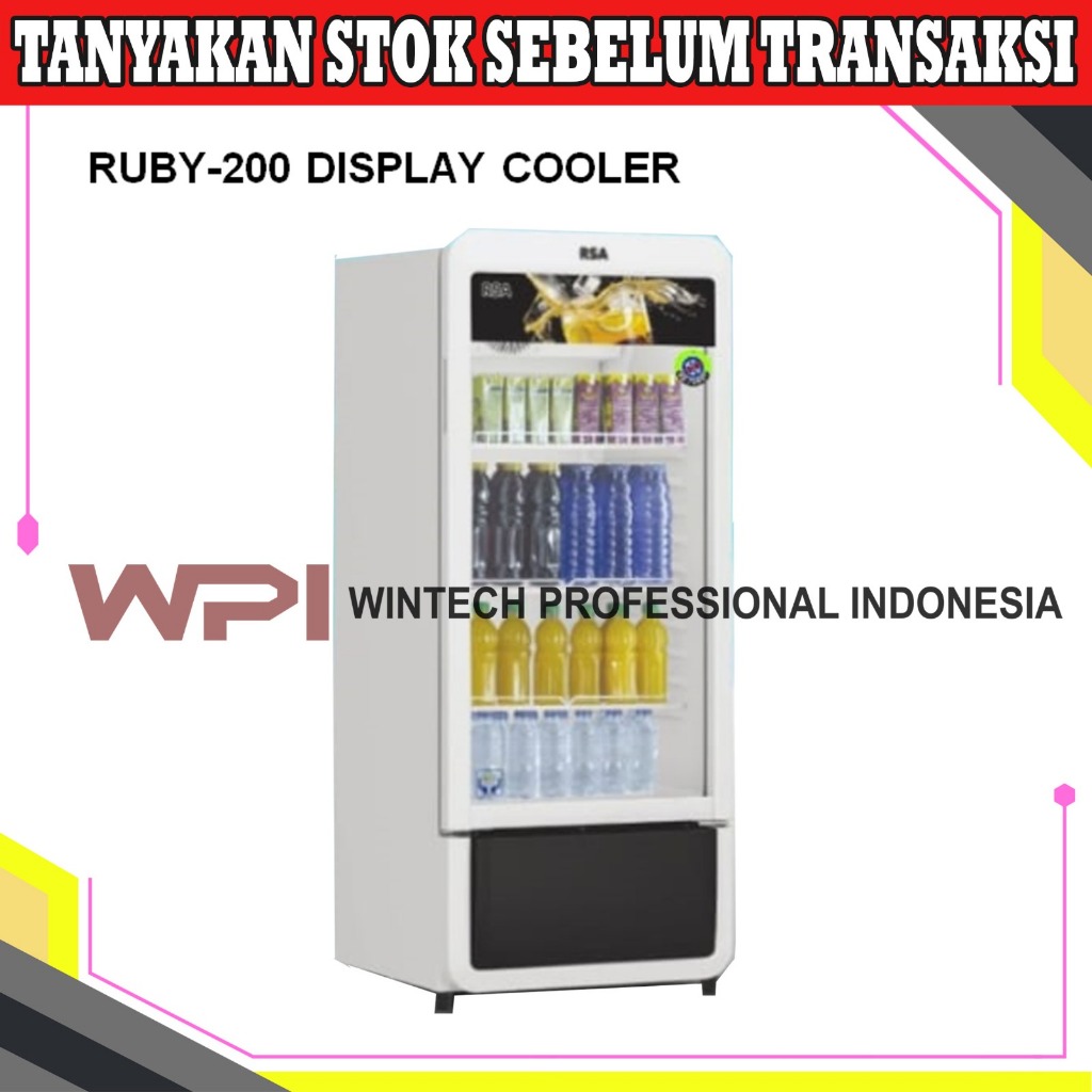 RSA RUBY-200 Display Cooler - Showcase Pendingin Minuman / Lemari Pendingin Minuman - Showcase 1 Pin