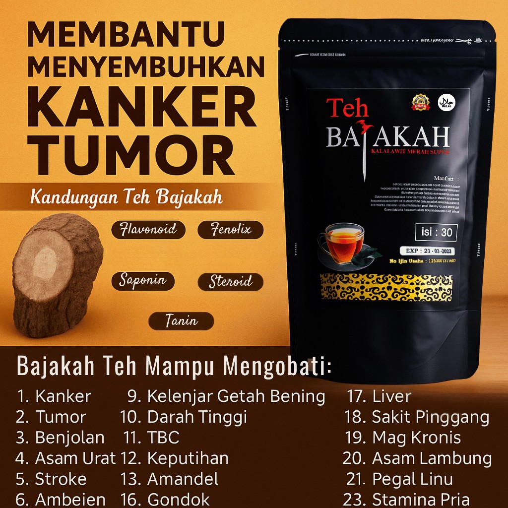 

TEH BAJAKAH BORNEO TEH BAJAKAH ASLI KALIMANTAN Kualitas premium ISI 30