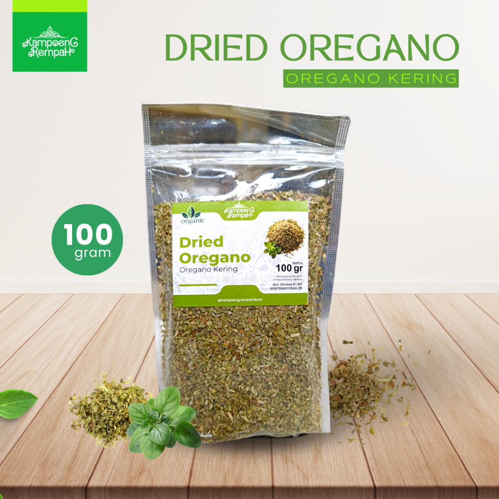 

kampoeng rempah - Oregano Kering Premium 100 gram - Aroma Khas, Rasa Autentik