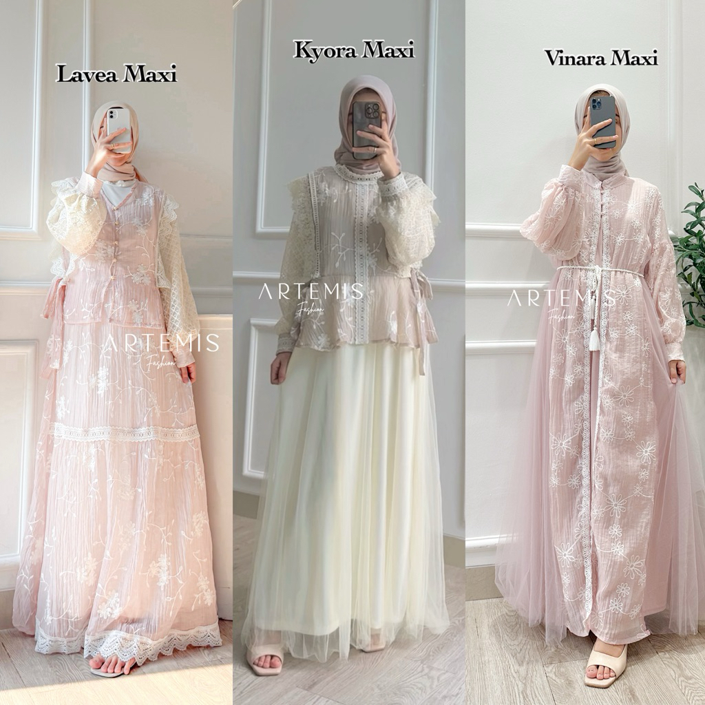 ARTEMIS FASHION - VINARA // KYORA // LAVEA MAXI DRESS Gamis Tencel