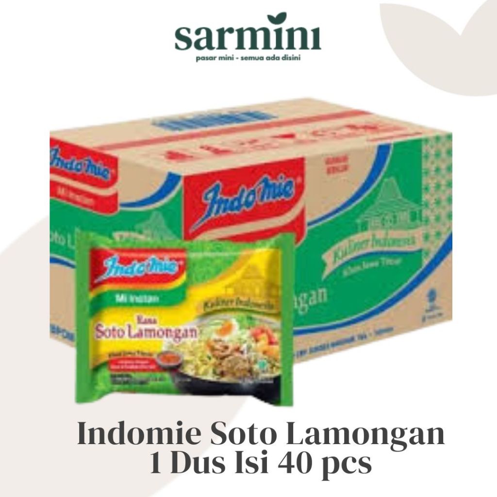 

Indomie Kuah Rasa Soto Lamongan Khas Jawa Timur 75gr 1 Dus Isi 40