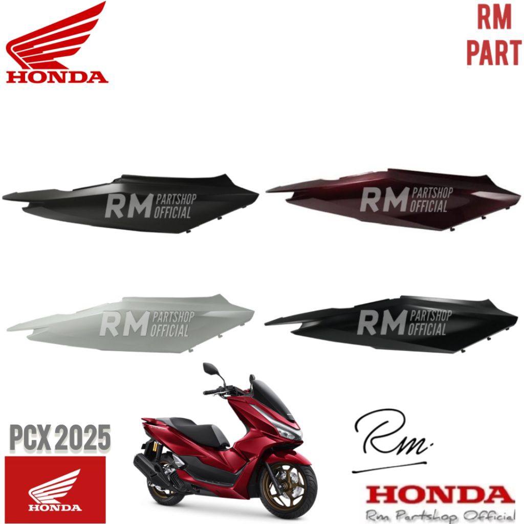 PCX 160 2025 cover body samping kanan honda pcx 160 new k1zv k1y putih hitam doff moonlight red silv