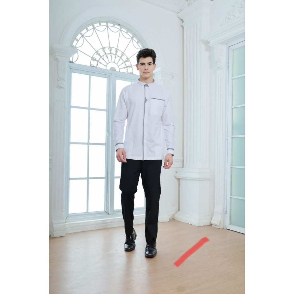 koko AL-RAZ lengan panjang manset/koko putih manset alraz exlusive