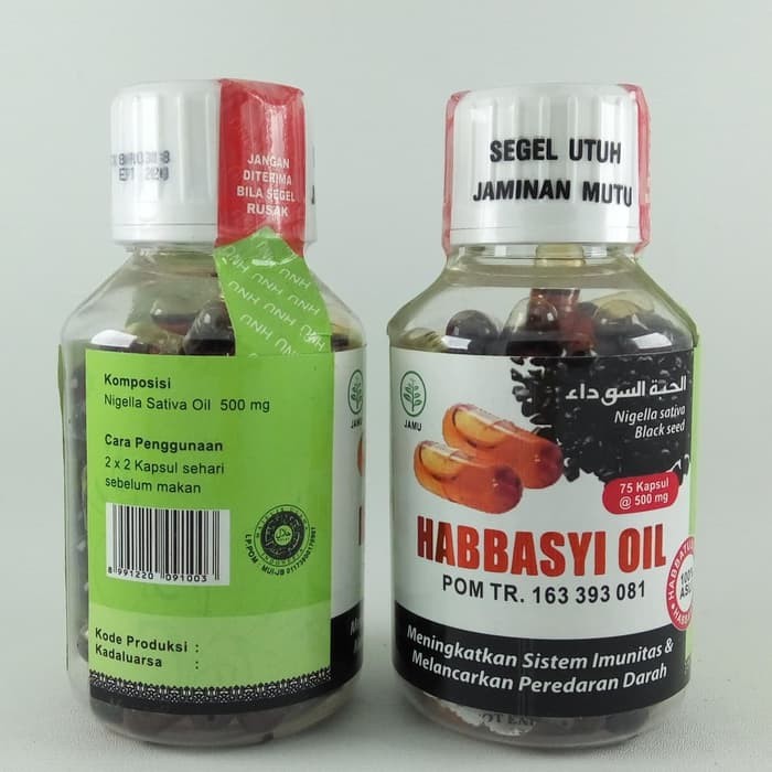Habbasyi Oil Habbatusauda 75 kapsul /  habbasy oil 100 kapsul habbatusauda minyak