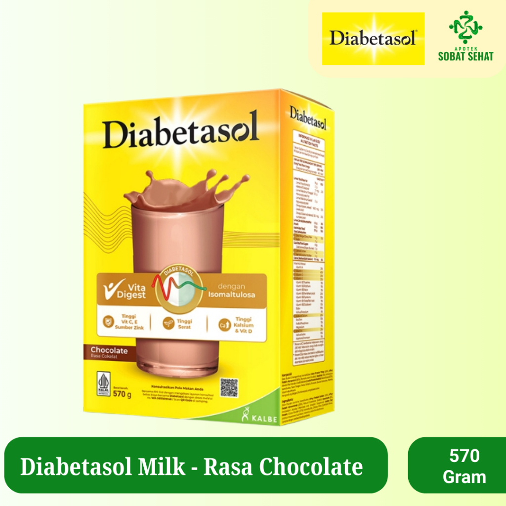 

Diabetasol Susu Rasa Coklat 570 Gram Nutrisi Lengkap Rendah Gula