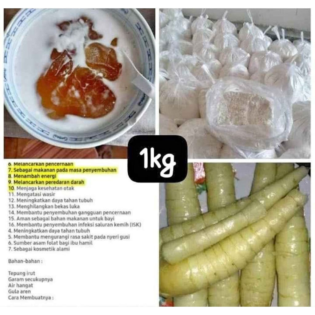 

PATI GARUT TEPUNG JLARUT BERAT 1 KG UNTUK SAKIT ASAM LAMBUNG