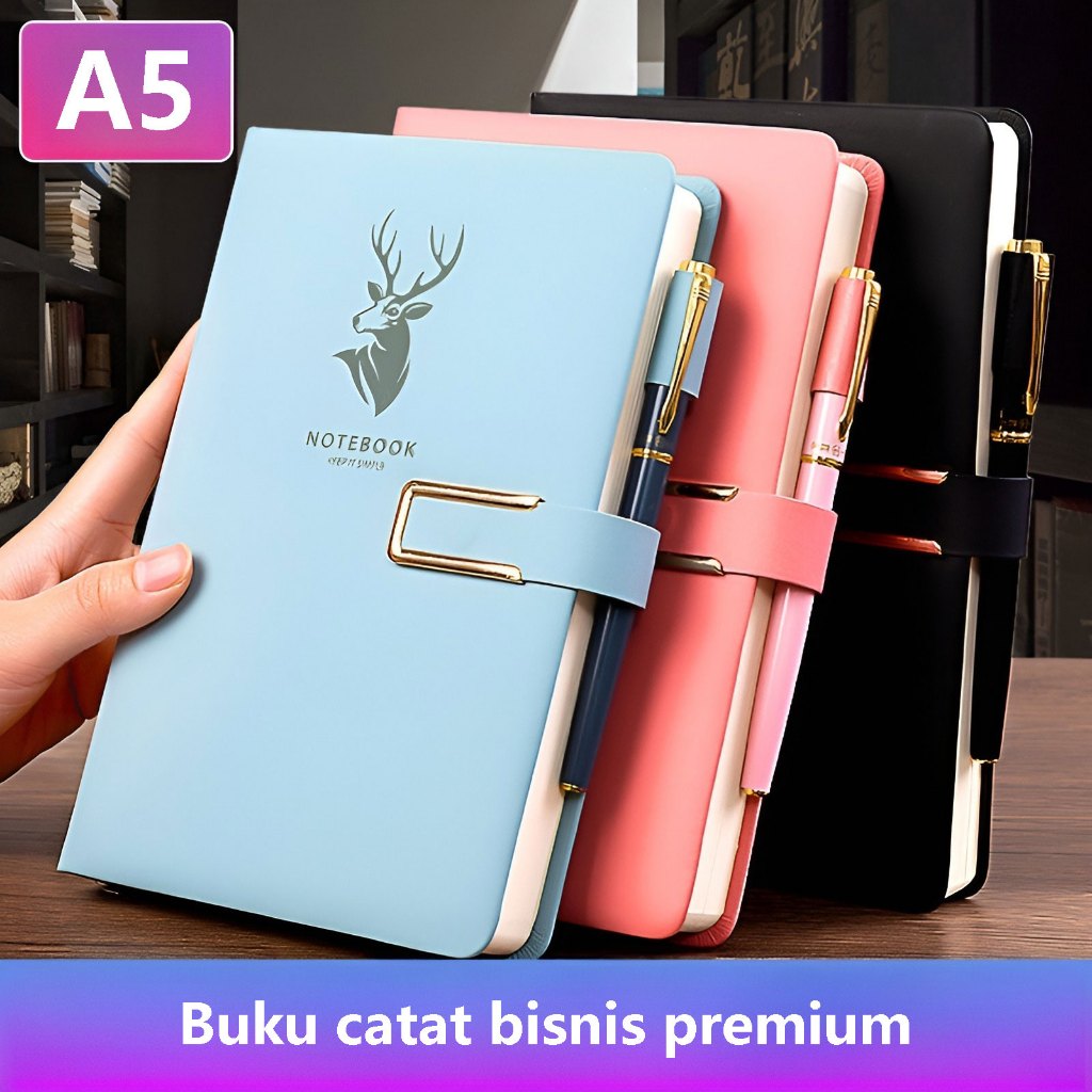 

Ready stock! BUKU CATAT BISNIS PREMIUM A5 - 80 LEMBAR KERTAS BERGARIS, NOTEBOOK KANTOR & SEKOLAH