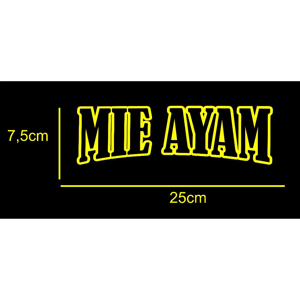 

sticker merek gerobak atau etalase kaca jualan mie ayam