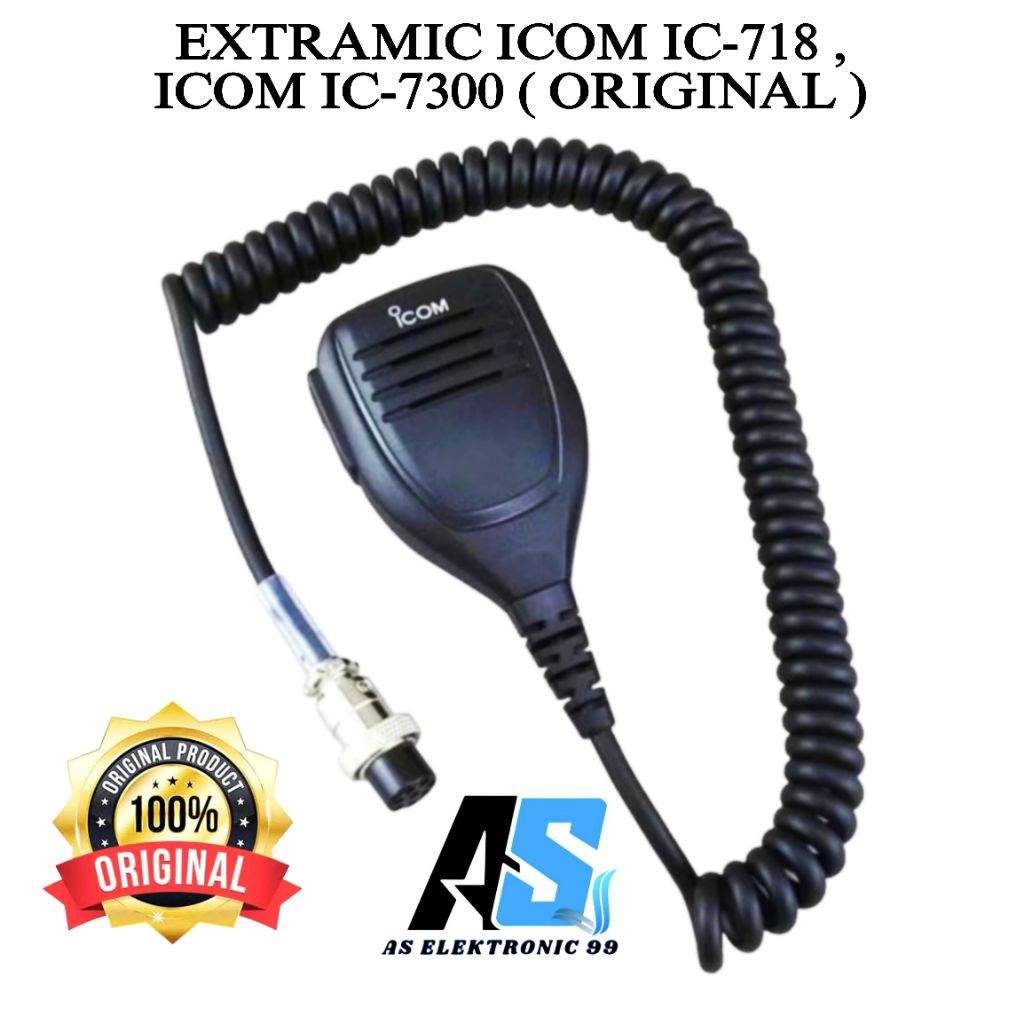 EXTRAMIC ICOM HM - 219 / MIC ICOM IC-718 , ICOM IC-7300 ( ORIGINAL )