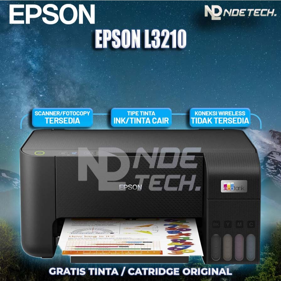 Printer Epson L3210 - Free Tinta Original
