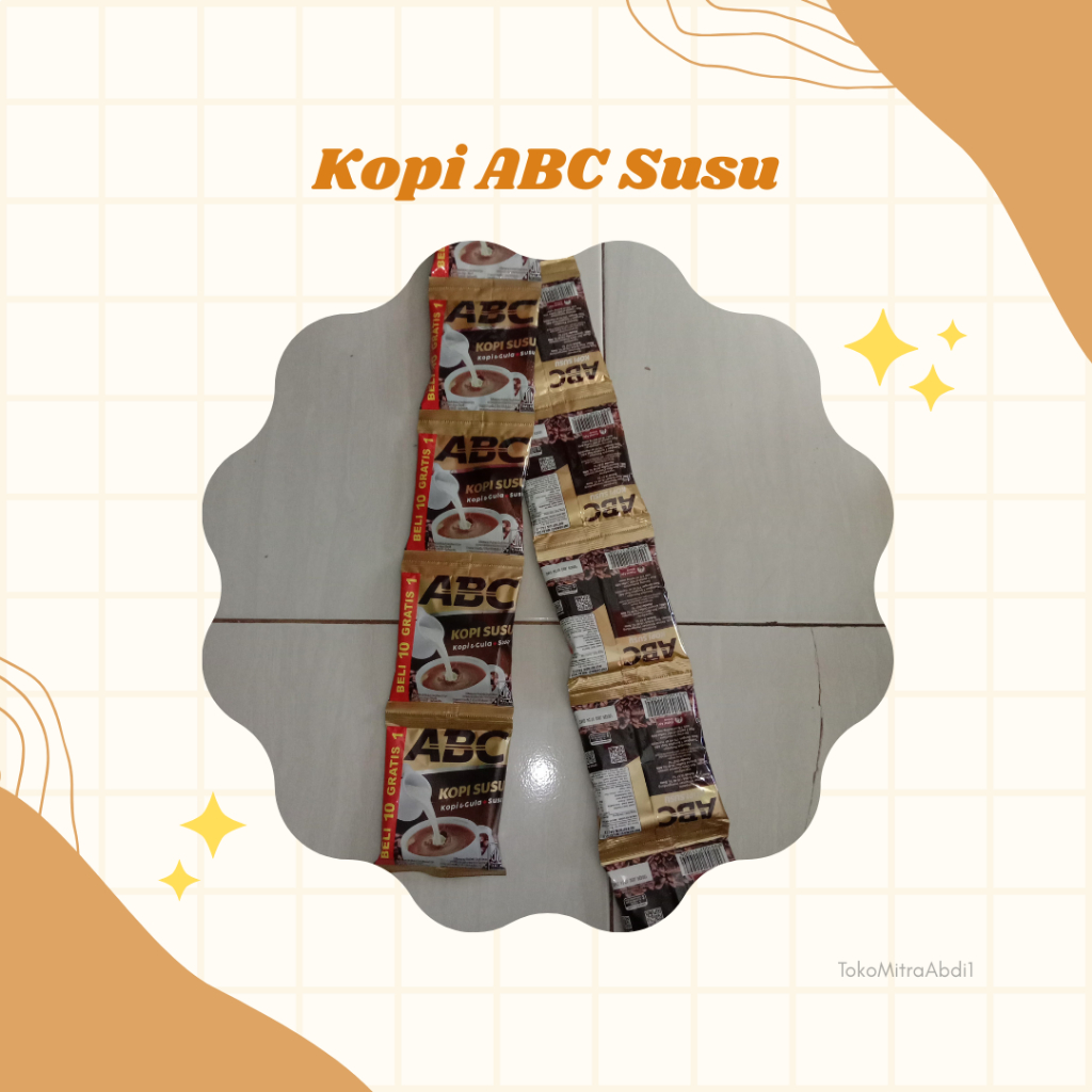 

Kopi ABC Susu Rencengan 10 pcs x 30 gram