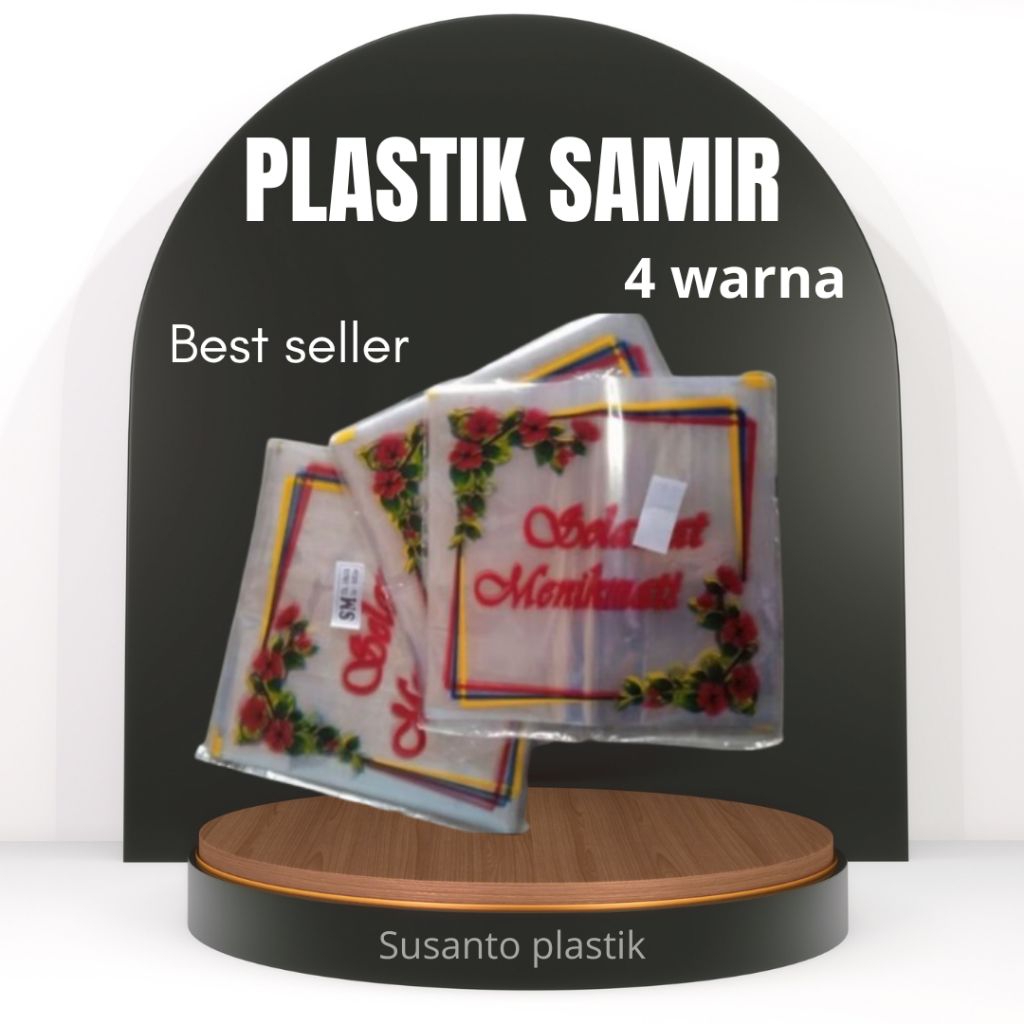 

Plastik Samir Selamat Menikmati isi 50 pcs | Plastik Samir Kotak Nasi
