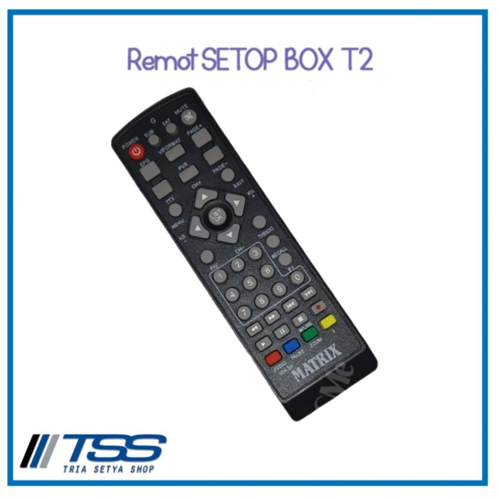 Remot STB Matrix DVB - T2 Apple Kuning / Remote Burgers Hijau / Garuda Kualitas Original