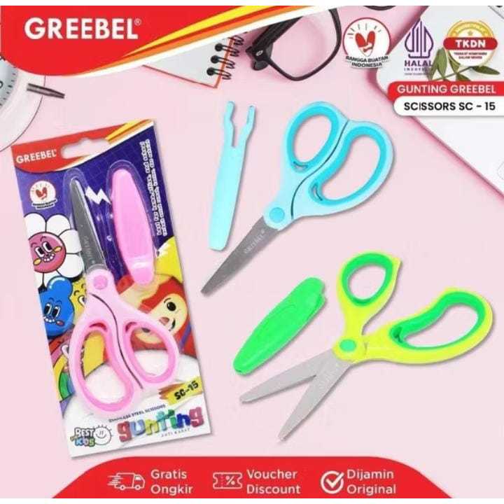 

( 1 BIJI ) GREEBEL Gunting Mini Gunting Anak (GUNTING SC-16) / Gunting Kertas / Gunting Sekolah / Gunting Pastel Lucu