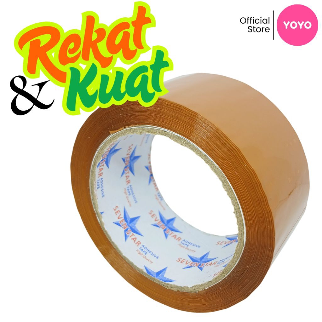

Lakban Coklat SEVEN STAR 48 mm x 90 Yard KUAT BERKUALITAS