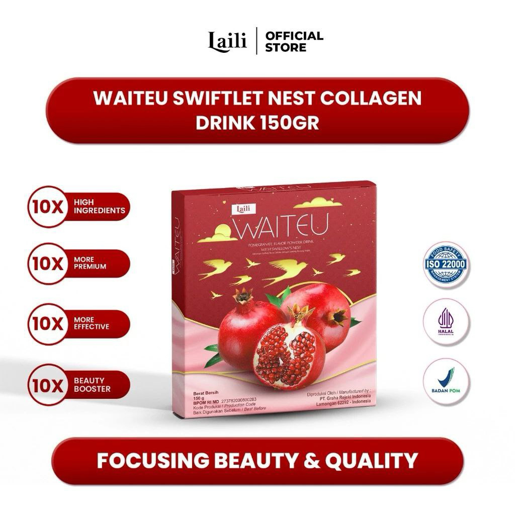 TERMURAH WAITEU COLLAGEN SARANG BURUNG WALET ORIGINAL | LAILI WAITEU high collagen Bird Nest drink K