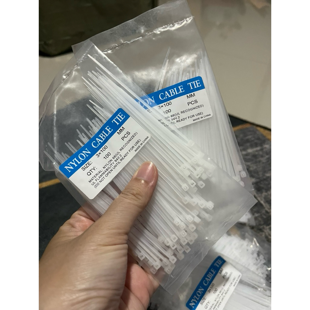 

Kabel Ties isi 100 pcs panjang 10 cm/ Nylon Cable Tie Kuat Kokoh kwalitas Tinggi