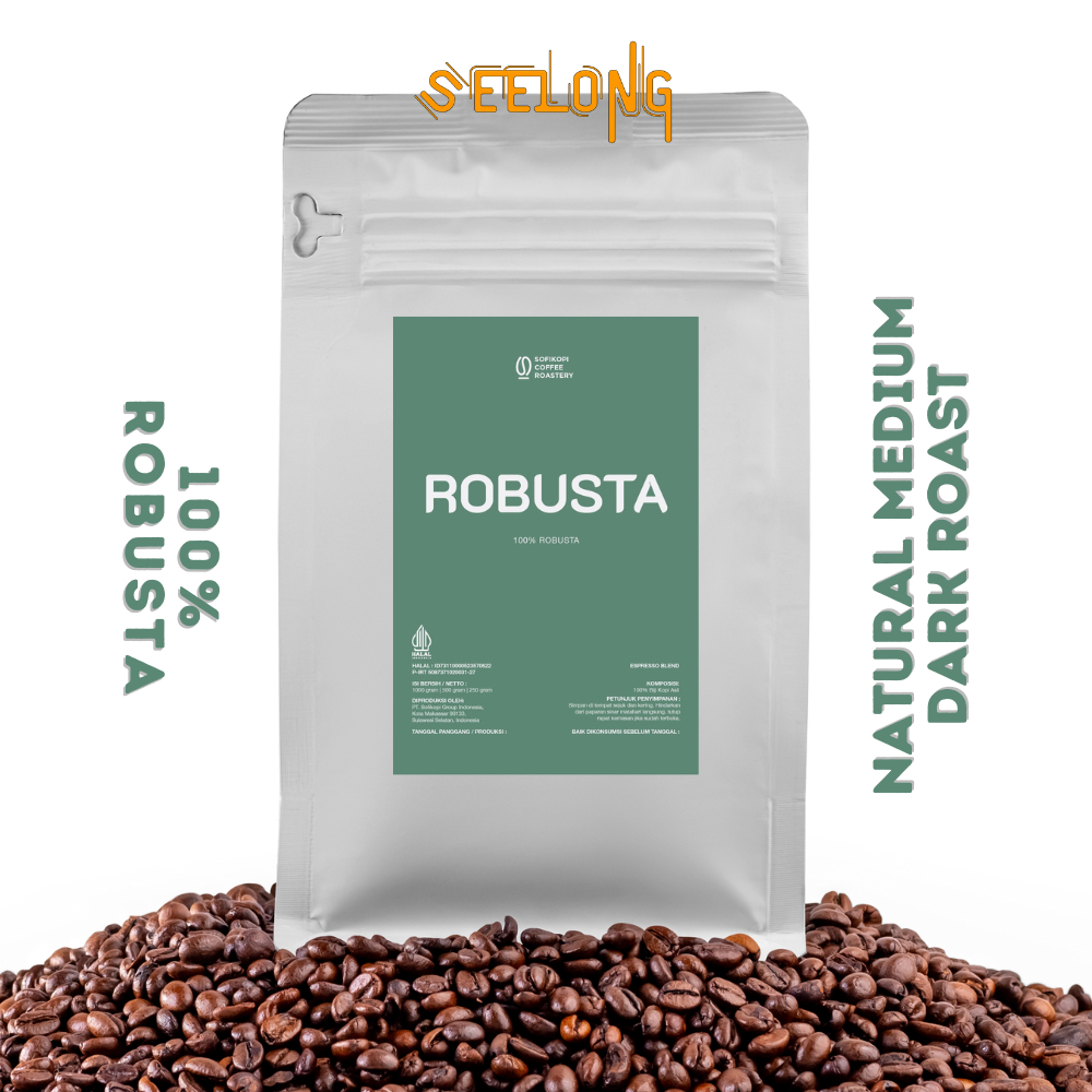 

Special Coffee 100% Robusta - Natural Medium Dark Roast - Biji atau Bubuk Kopi Spesial Robusta
