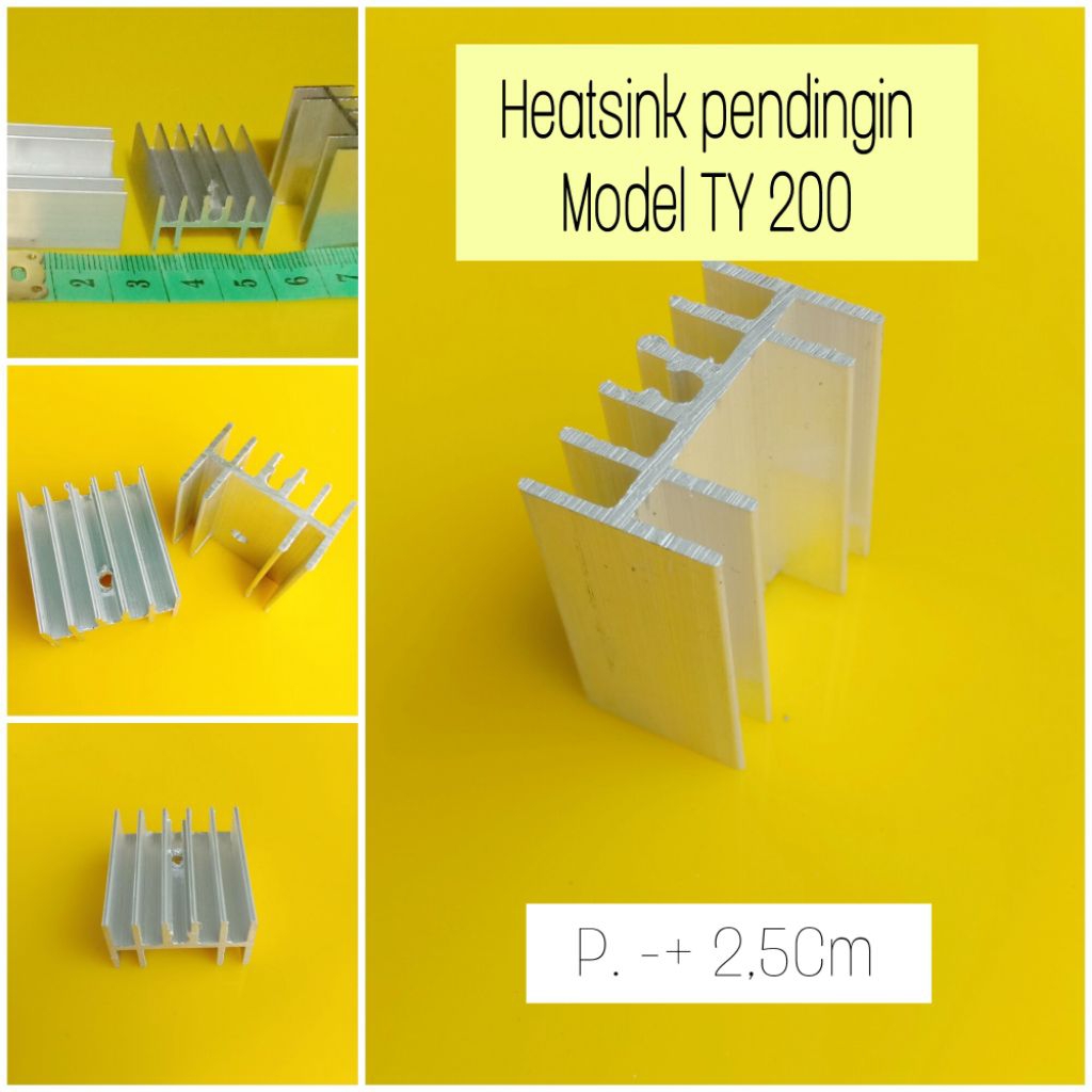 Heatsink pendingin Aluminium Type TY200 p.2,5Cm Heatsing TY 200