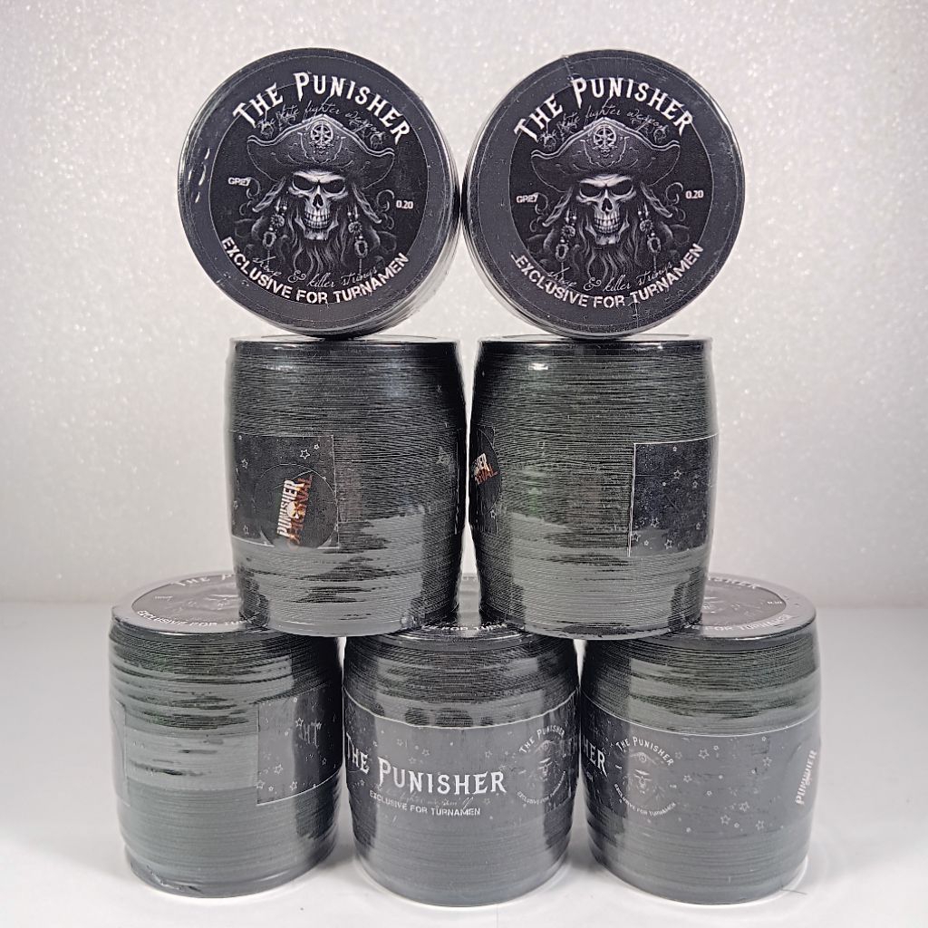 Benang Senar Gelasan Tasi Layangan Cap The Punisher 0,20 Klos 2000 Yard