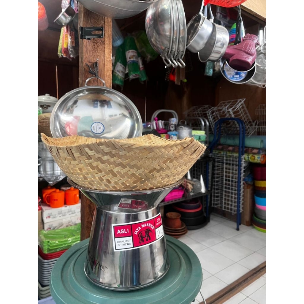 DANDANG STAINLESSH + KUKUSAN BAMBU SATU SET DANDANG KUKUS SATU SET DANDANG JADOEL