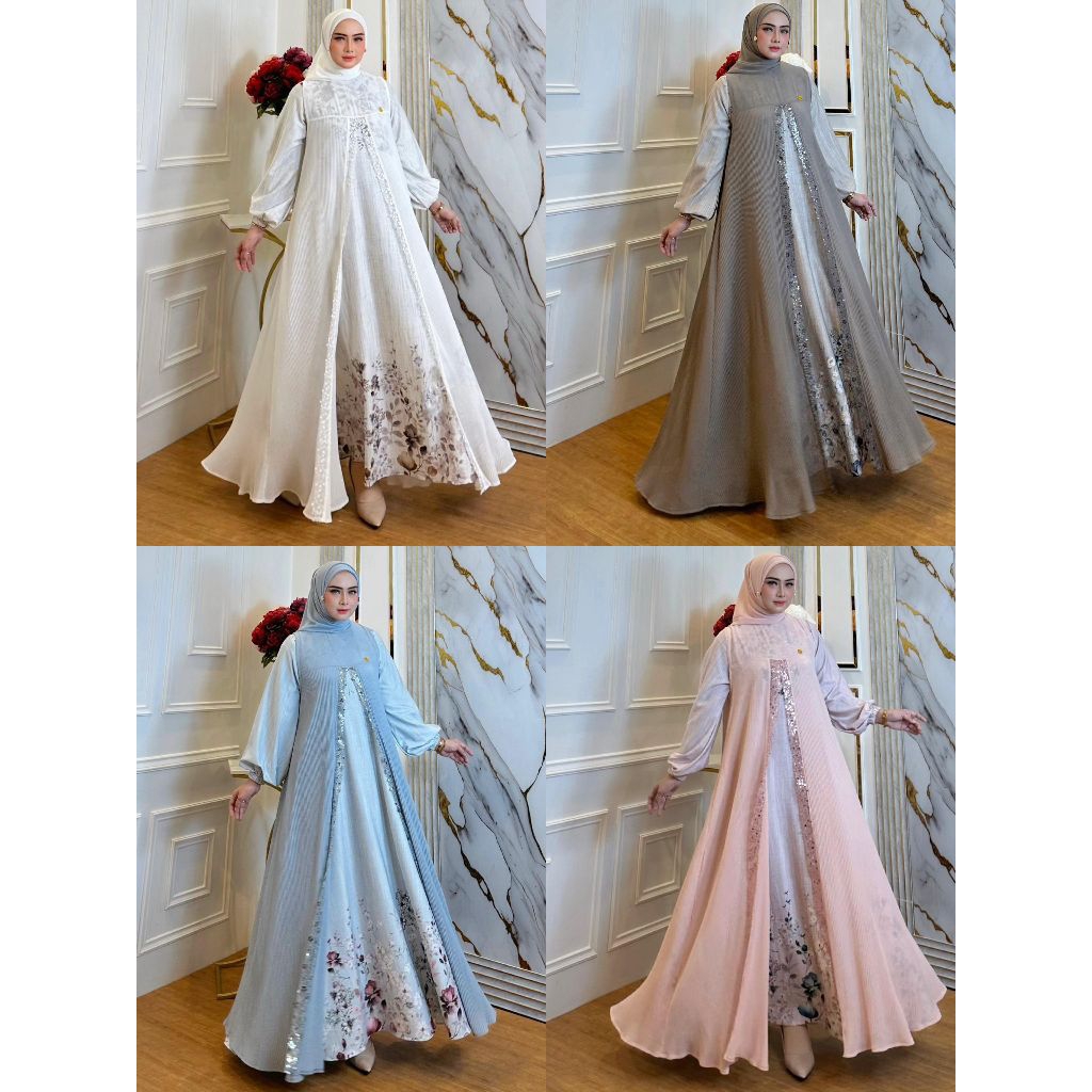 NINONA TERBARU NINONA SET HIJAB NINONA 3IN1 GAMIS ZAZA SET ORI REAL PICT