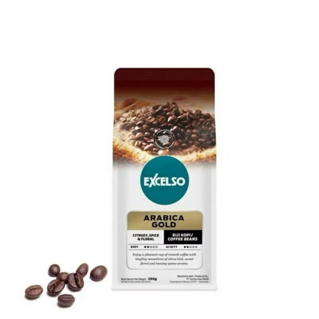 

Kopi Arabica Gold Excelso 200 gram (Kopi Biji/Coffee Beans)