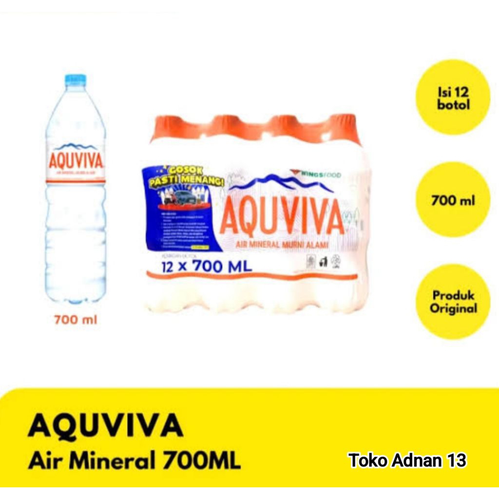 

Minuman Air Mineral Aquviva 700 Ml Isi 12 Pcs