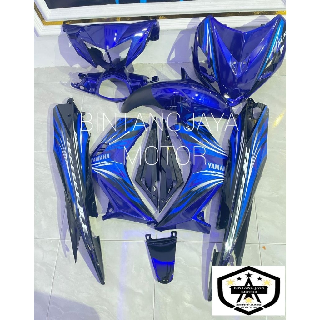 fullset jupiter MX old biru hitam body fullset Jupiter MX lama biru hitam