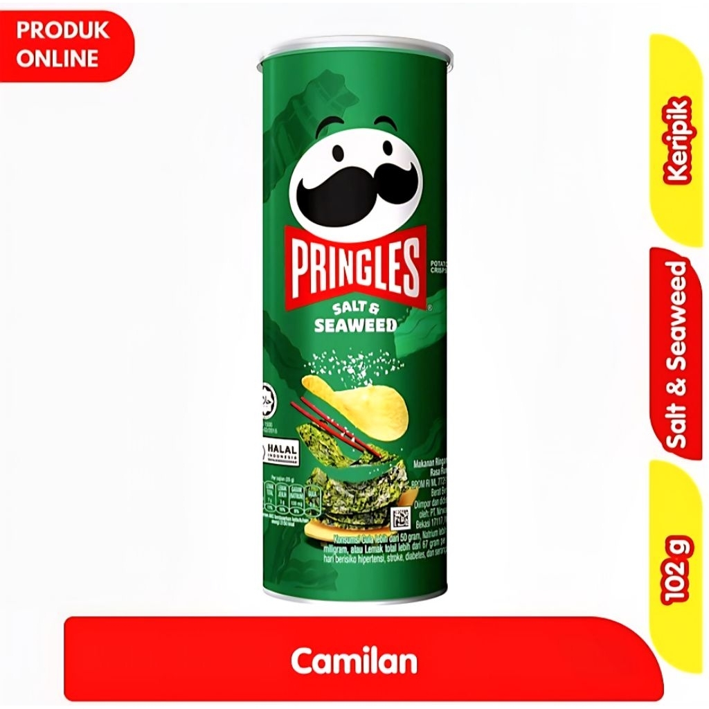 

PRINGLES SNACK KERIPIK KENTANG SALT & SEAWEED 102gr
