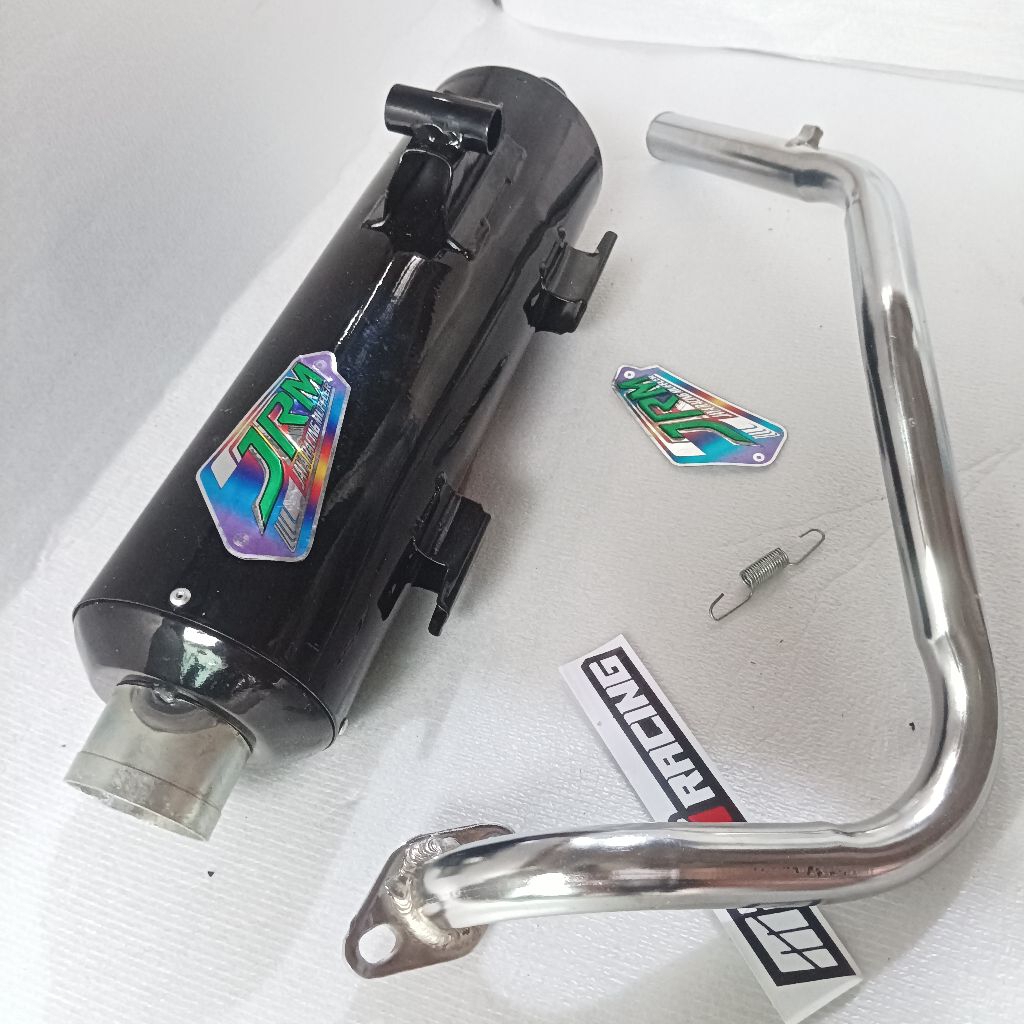 Knalpot JRM standar racing ujung croom Fulset Beat fi Beat pgm fi Beat esp Mio sporty mioj Scoopy