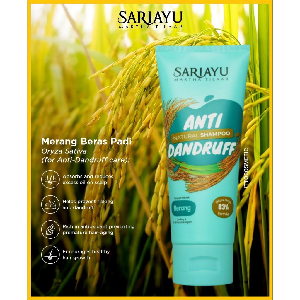 SARIAYU Anti Dandruff Merang Shampoo 170 ML | Shampo Anti Ketombe