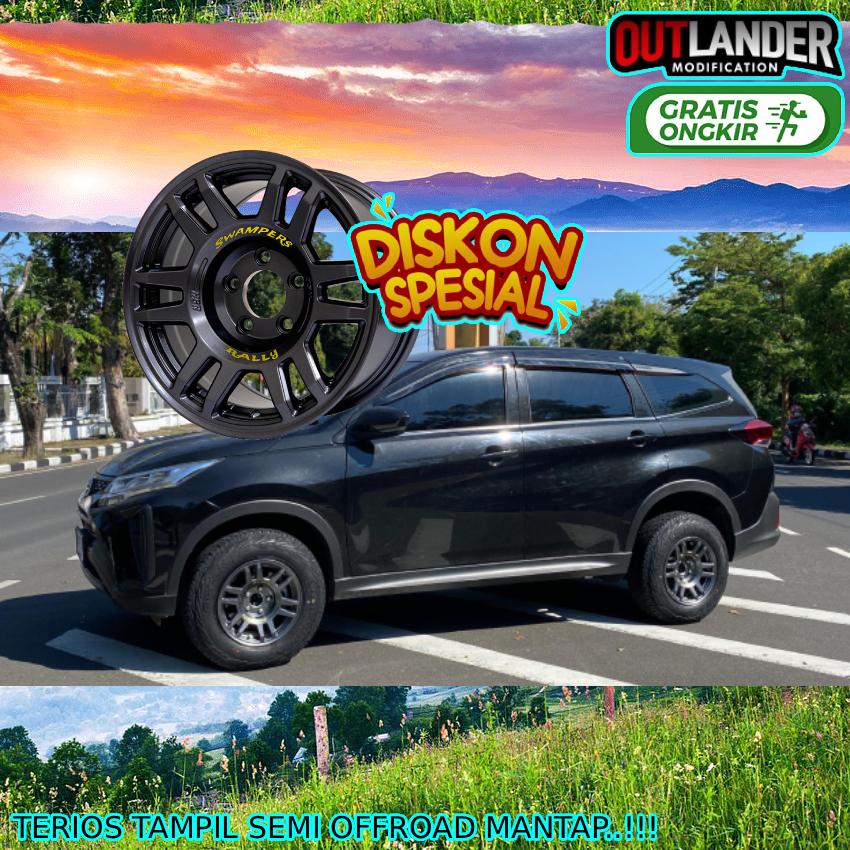 VELG SEMI OFFROAD VELG R15 UNTUK MOBIL TERIOS INNOVA XTRAIL XPANDER RUSH DLL HSR SWAMPERS R15