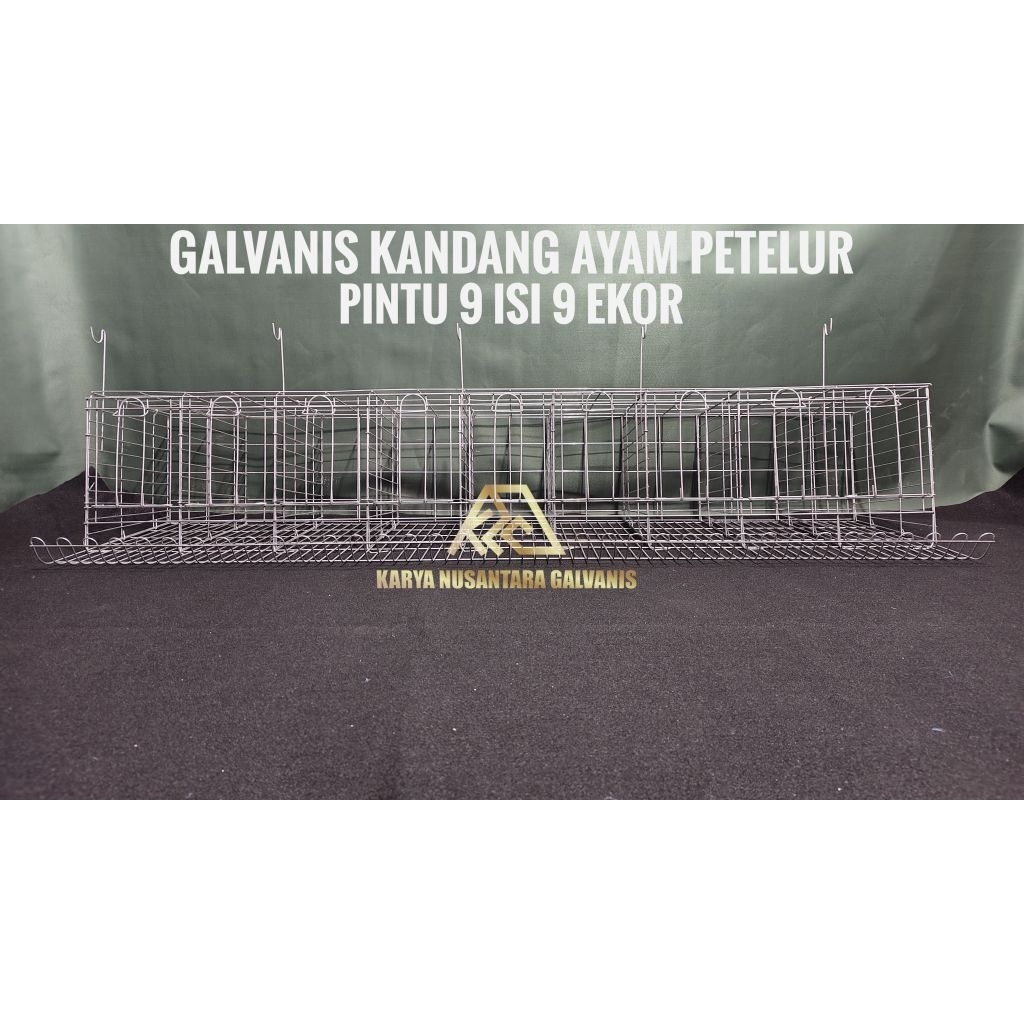 GALVANIS BATERAY KANDANG LAYER AYAM PETELUR 10 PINTU ISI 10 EKOR BATRAI