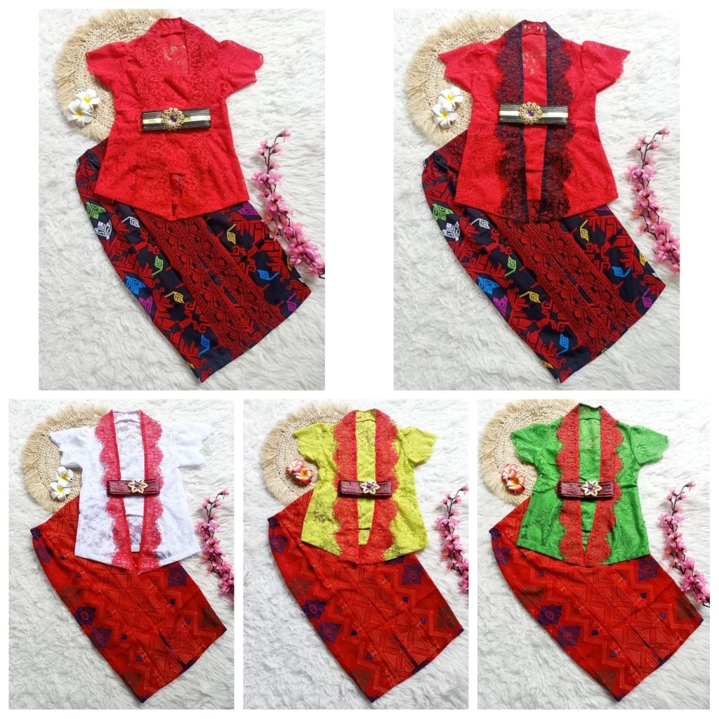 SET KEBAYA ANAK / KEBAYA ANAK PEREMPUAN / KEBAYA ANAK MERAH PUTIH