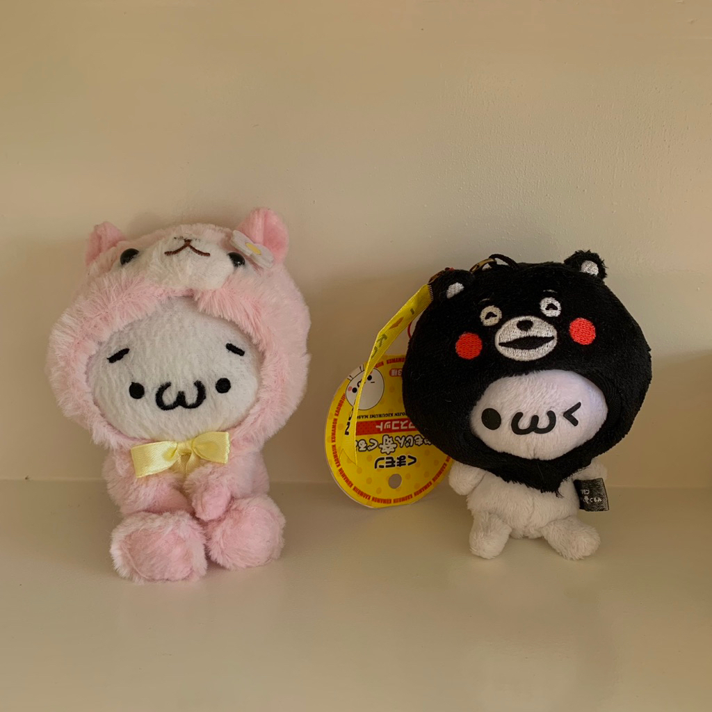 Keychain Gantungan Kunci Kaomoji Kostum Kumamon dan Kostum Alpaca Original