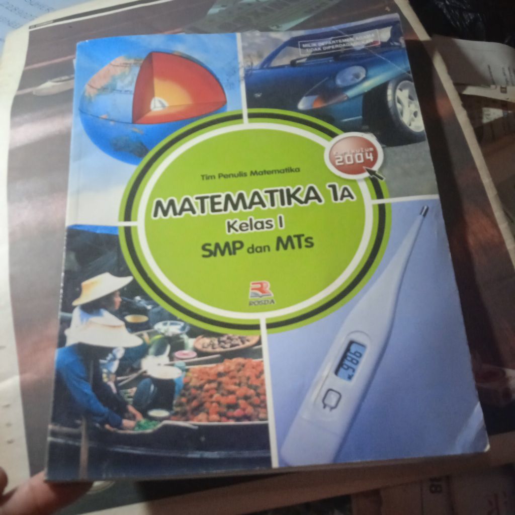 buku Matematika 1A kelas 1 SMP dan MTs kurikulum 2004, buku original