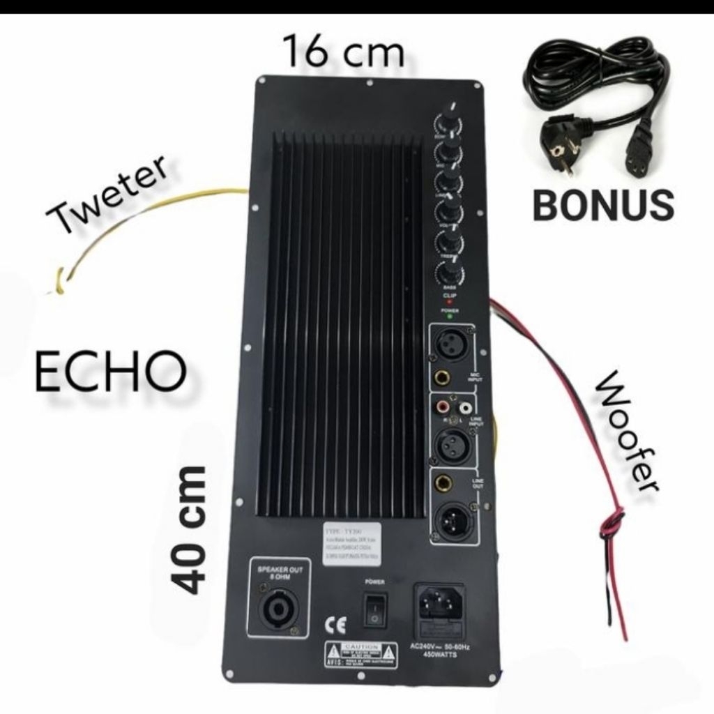 Power kit /Mesin Speaker Aktif 12 /15 Inch 450-1000 Watt