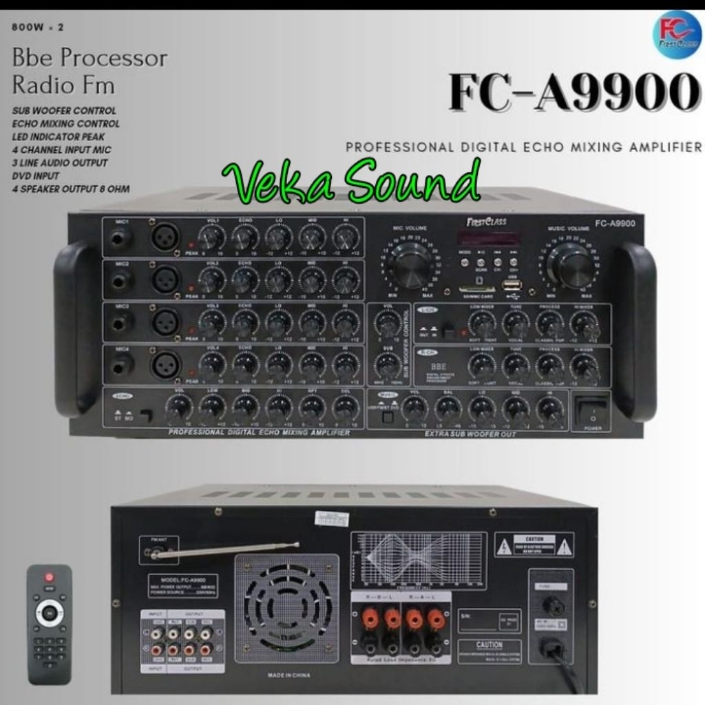 Amplifier Digital Echo Mixing  Firstclass FC-A9900 FCA9900 Original