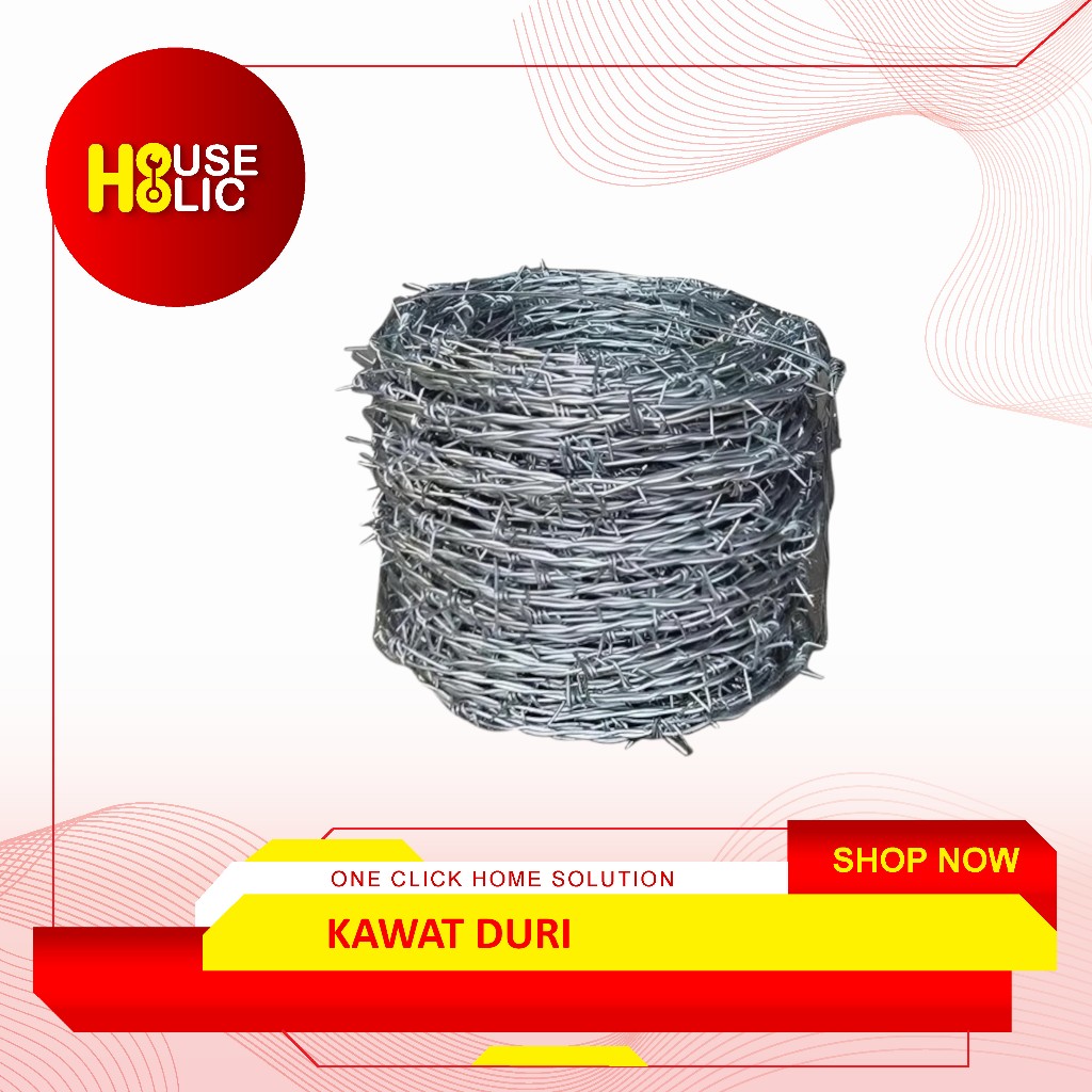 Kawat Duri / Kawat Tembok Pagar Galvanis Per Rol